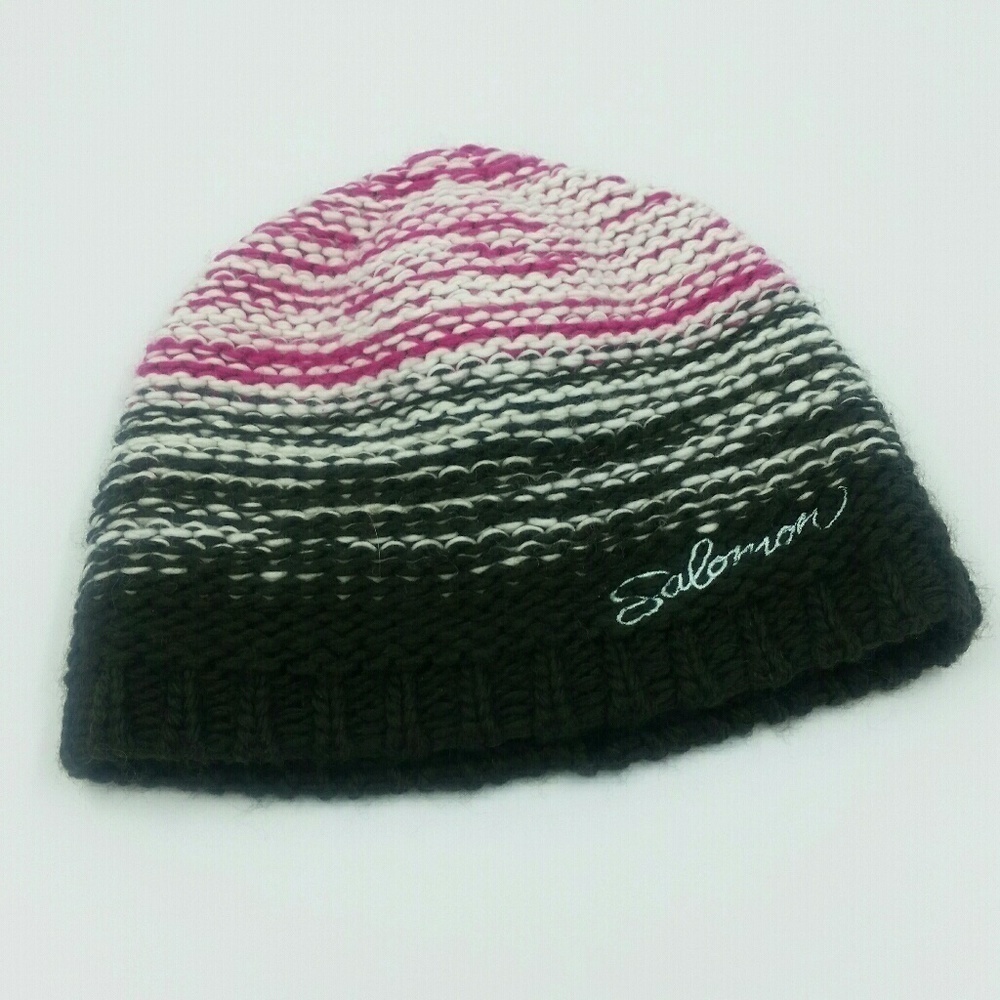 SALOMON l  Knit Ski Beanie Hat Rainbow colors D6